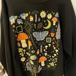 Wicked clothing unisex M fairy garden sweatshirt